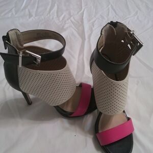 Juicy Couture Stilettos Size 7, Black and Pink
